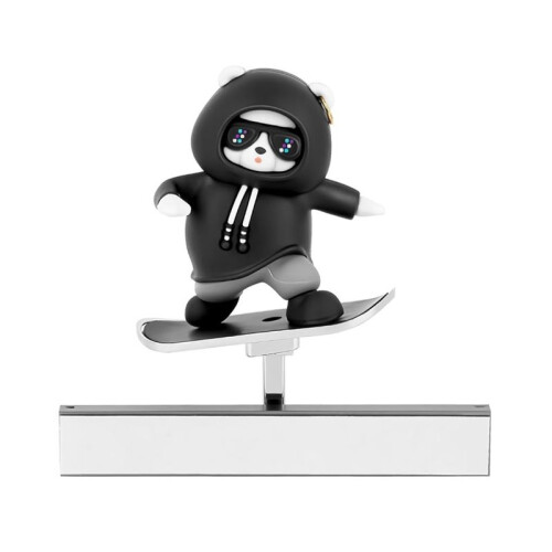 Slidable Skateboard Bear Car Interior Control Screen Decoration for  Model Y/3/ 2017-2026 Accessories