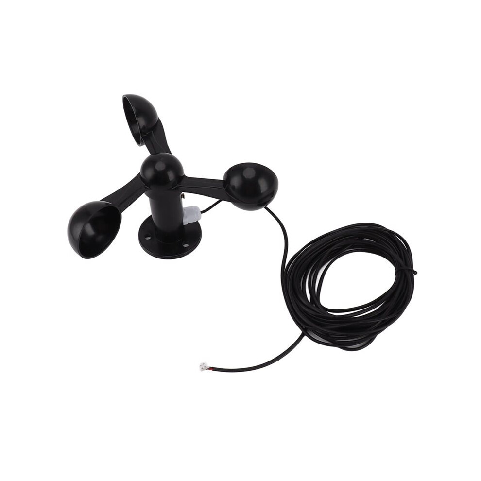 Three Cups Wind Speed Sensor Monitoring 360 Degree Anemometer Cups Waterproof Accurate Wind Speed Detector 4712536718200