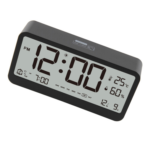 Multifunctional Digital Clock Efficient Bedsides-Black