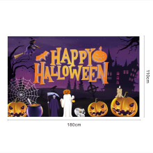 (Style D) Hanging Banner Halloween Flag Party Celebrate Background Decor Outdoor Home