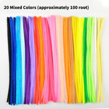 (20 Colors)Plush Colored Twisting Rod Diy Simulation Strips Folding Rod Flowers Toy Kid