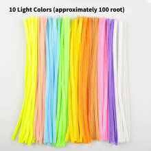 (10 Light Colors)Plush Colored Twisting Rod Diy Simulation Strips Folding Rod Flowers Toy Kid