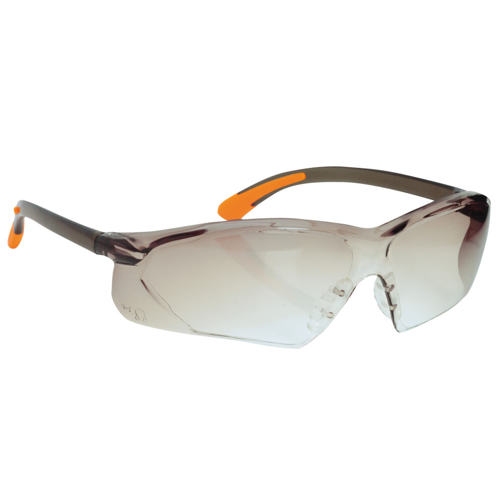 Portwest (One Size, Smoke) Fossa Spectacle (Pw15) / Glasses / Safetywear / Workwear (Pack Of 2) Multicoloured