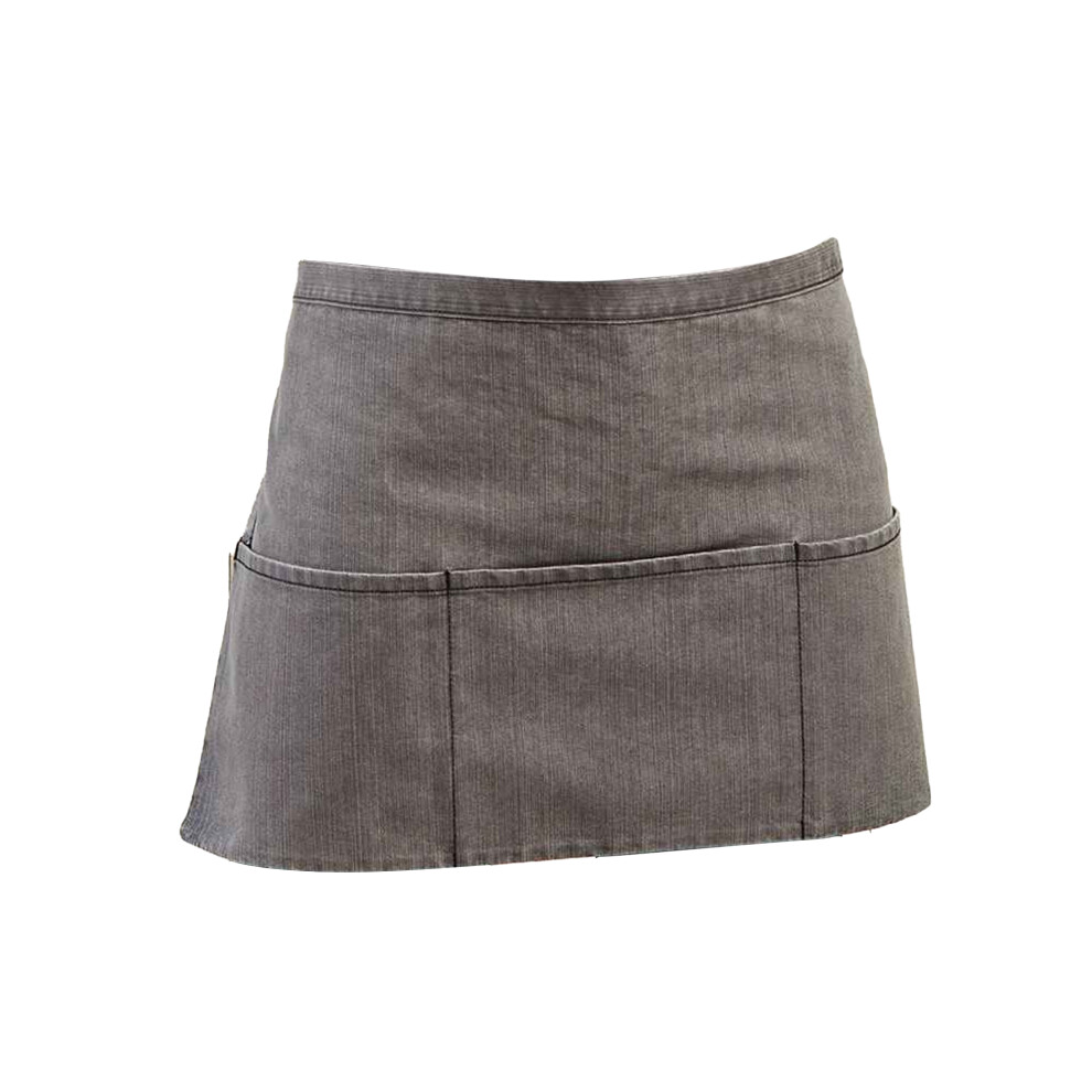 (One Size, Grey Denim) Premier Ladies/Womens Colours 3 Pocket Apron / Workwear 5063238612488