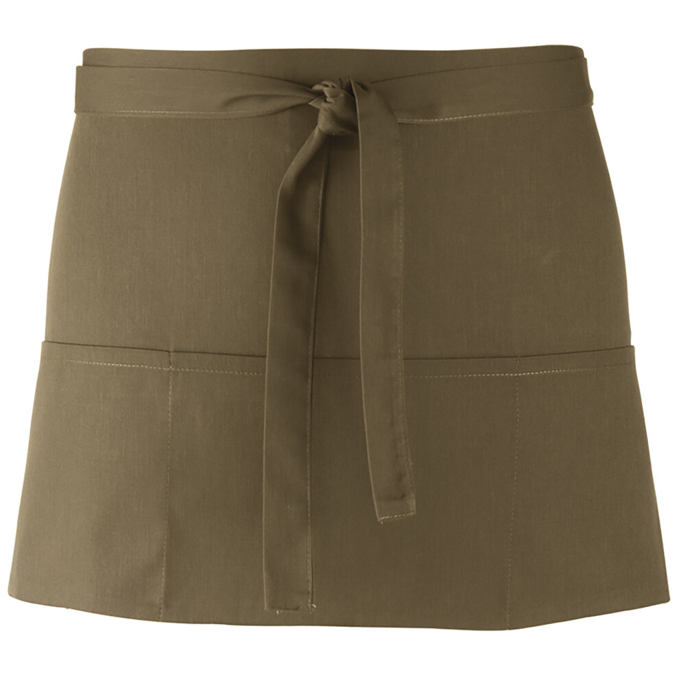 Premier (One Size, Sage) Ladies/Womens Colours 3 Pocket Apron / Workwear