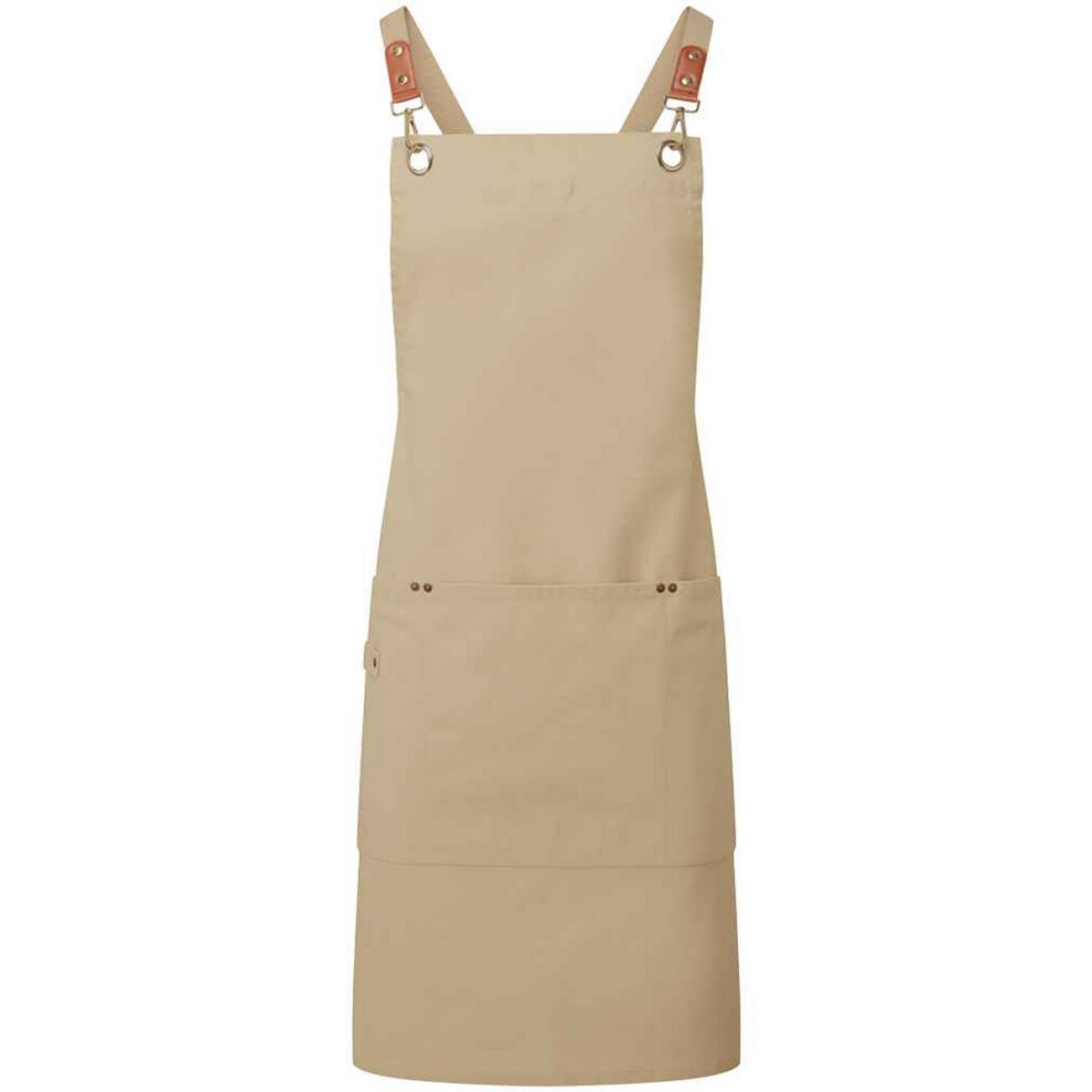 Premier (One Size, Natural) Cross Back Bib Apron