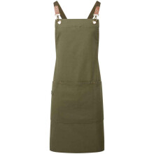 (One Size, Olive) Premier Cross Back Bib Apron