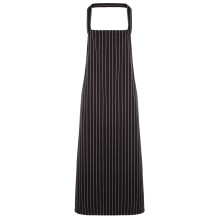 (One Size, Black/ Grey) Premier Ladies/Womens Stripe Apron / Workwear (Butchers Style) (Pack of 2)