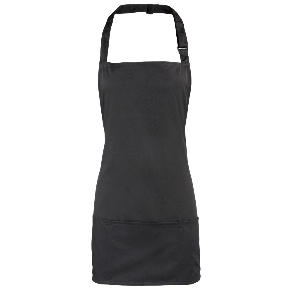 Premier (One Size, Black) Colours 2-In-1 Apron / Workwear (Pack Of 2)