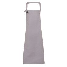 (One Size, Silver) Premier Unisex Calibre Heavy Cotton Canvas Bib Apron (Pack of 2)