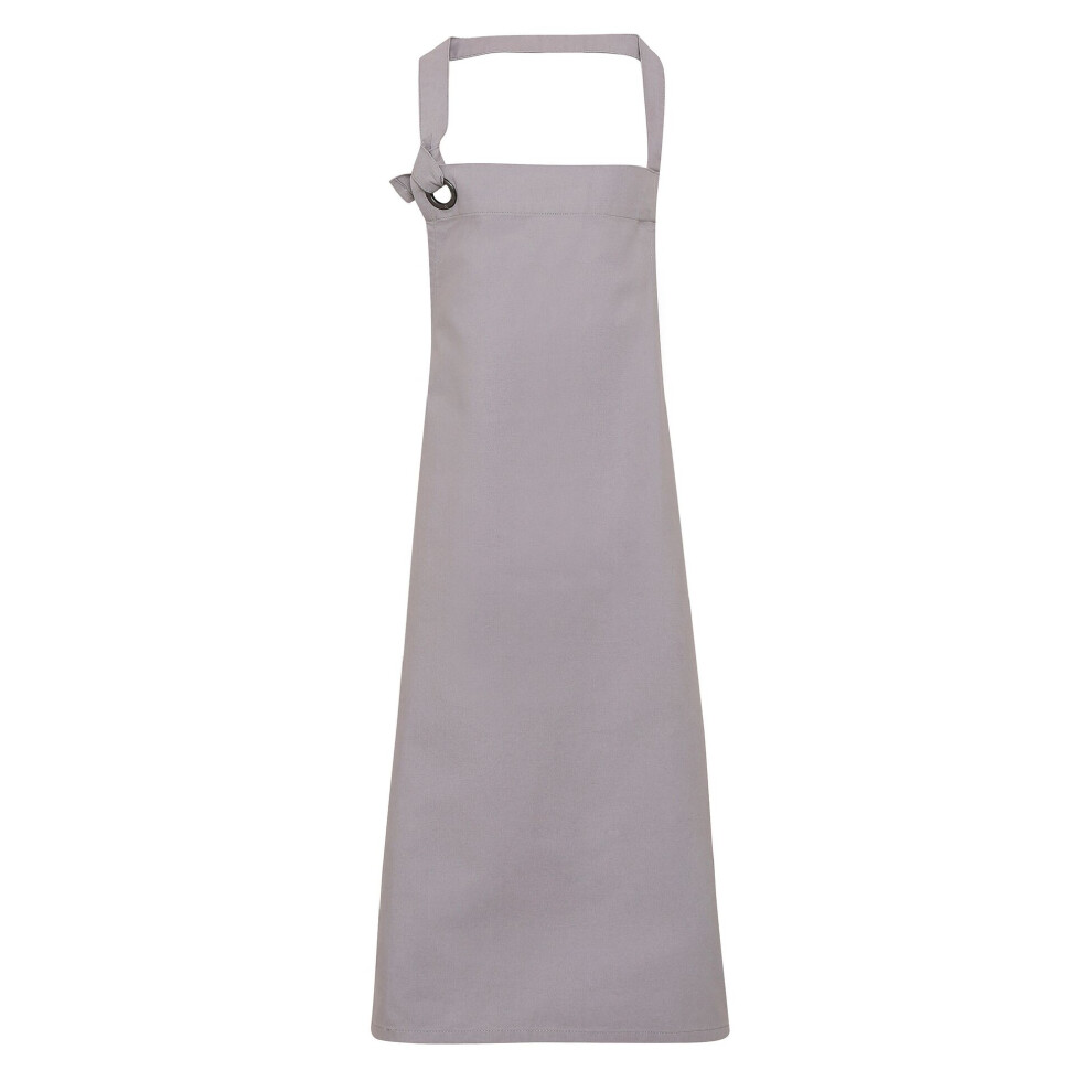Premier (One Size, Silver) Unisex Calibre Heavy Cotton Canvas Bib Apron (Pack Of 2)