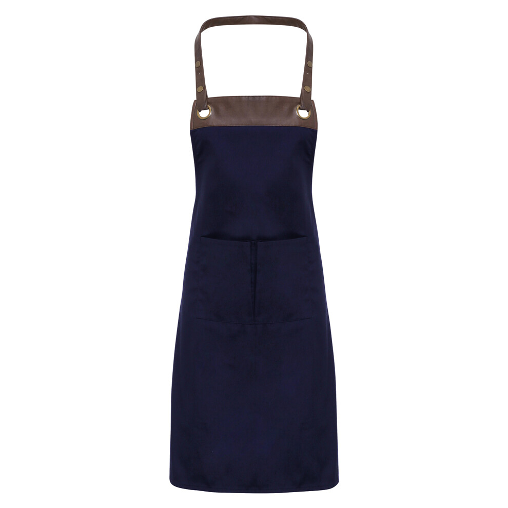- Premier Unisex Adult Espresso Full Apron Navy/brown (One Size) - Image 2