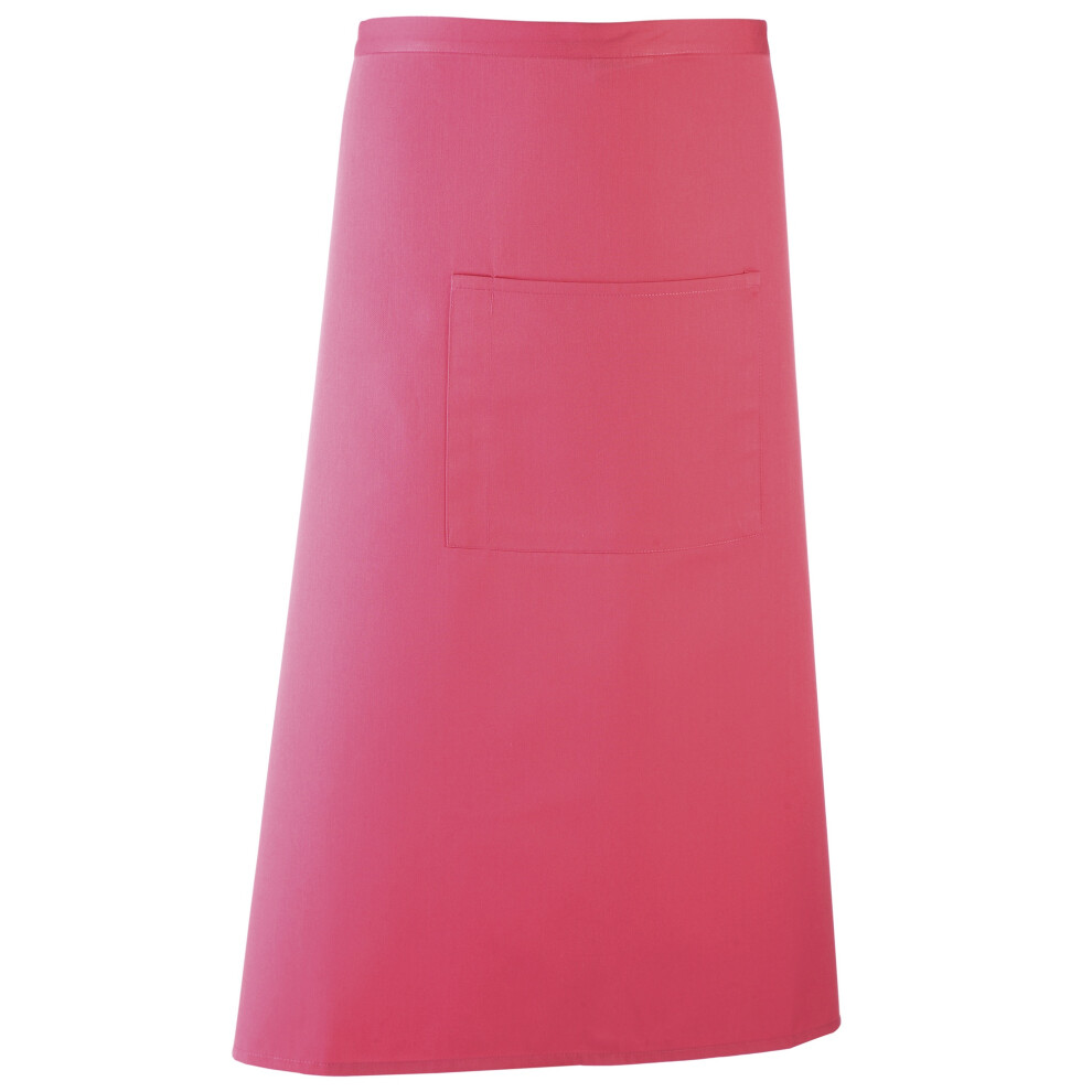 Premier (One Size, Fuchsia) Unisex Colours Bar Apron / Workwear (Long Continental Style)