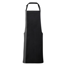(One Size, Black/ Dark Grey) Premier Unisex Contrast Workwear Bib Apron