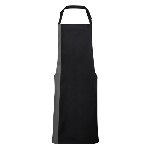 Premier (One Size, Black/ Dark Grey) Premier Unisex Contrast Workwear Bib Apron
