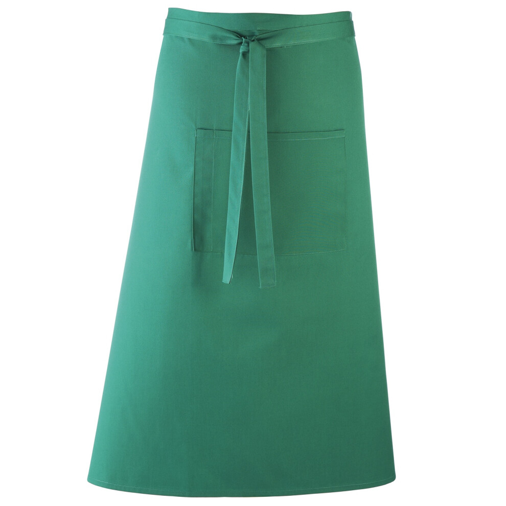 Premier (One Size, Emerald) Unisex Colours Bar Apron / Workwear (Long Continental Style)