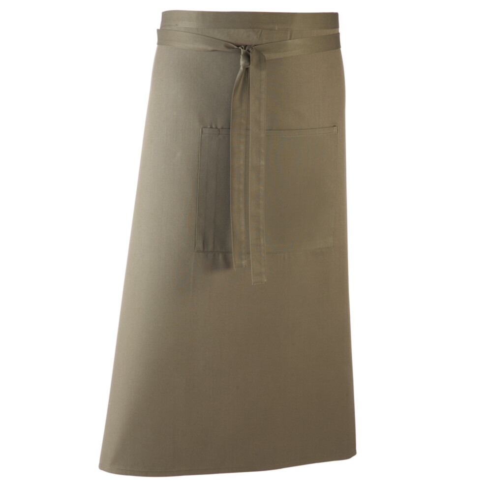 Premier (One Size, Sage) Unisex Colours Bar Apron / Workwear (Long Continental Style)