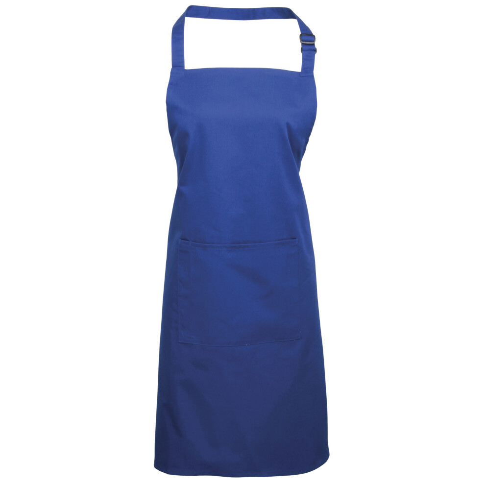Premier (One Size, Royal) Ladies/Womens Colours Bip Apron With Pocket / Workwear