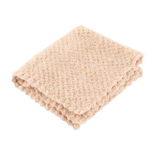 Coral Velvet Bath Towel, 30x30cm, Water Absorbent, Pure Color