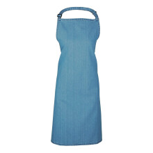 (One Size, Blue Denim) Premier Ladies/Womens Colours Bip Apron With Pocket / Workwear