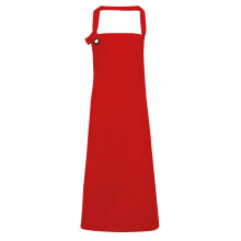(One Size, Red) Premier Unisex Calibre Heavy Cotton Canvas Bib Apron
