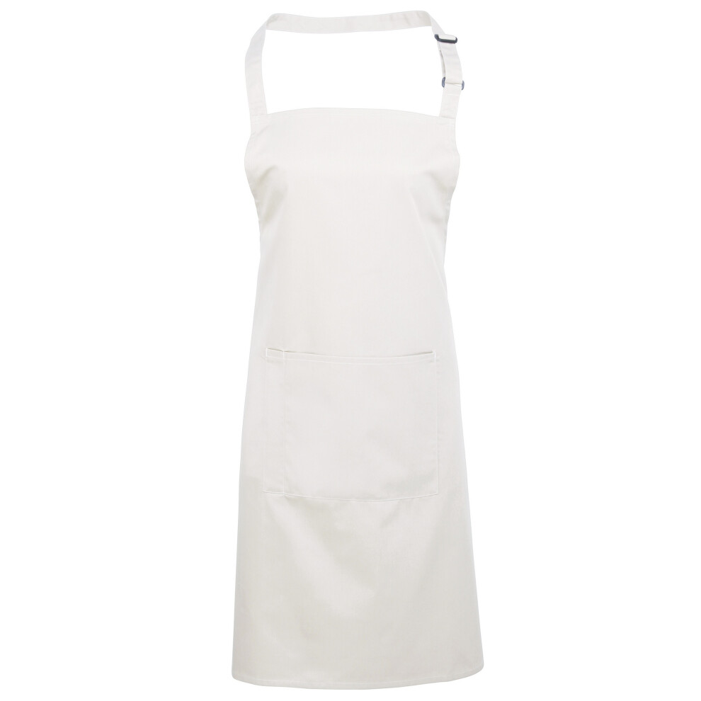 Premier (One Size, ) Ladies/Womens Colours Bip Apron With Pocket / Workwear White