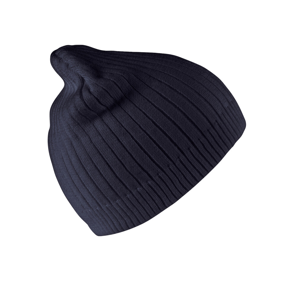 Result (One Size, Navy) Unisex Adult Double Knit Beanie