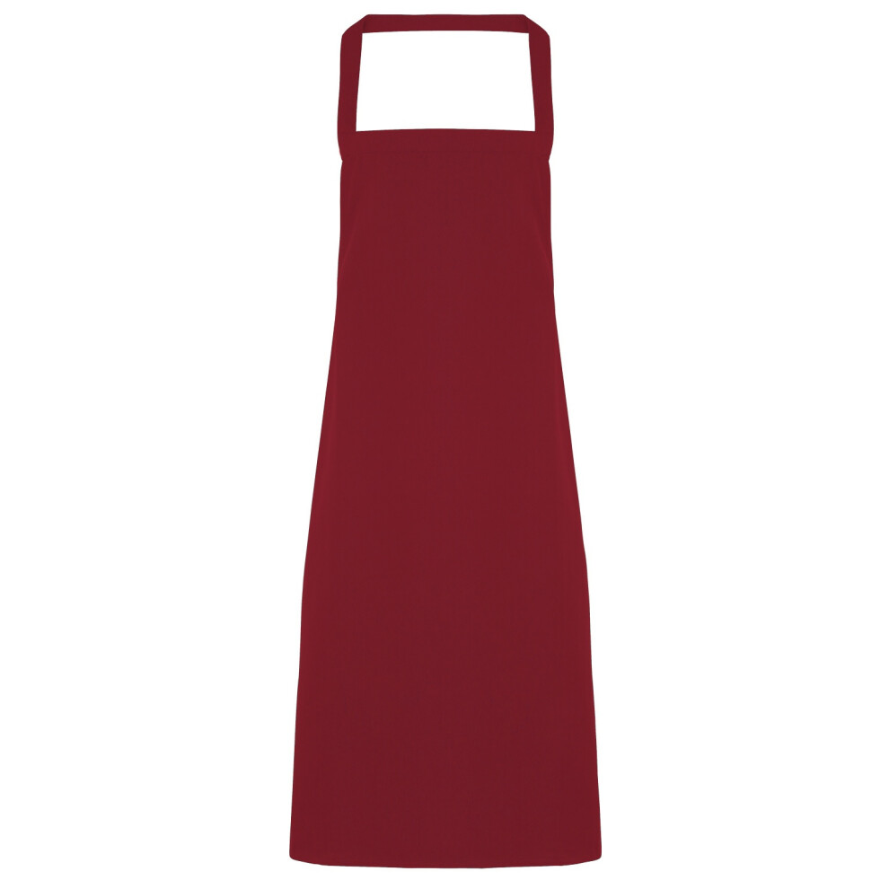 Premier (One Size, Burgundy) Ladies/Womens Slim Apron (No Pocket) / Workwear