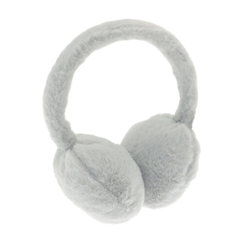 (One Size, Grey) Ribbon Faux Fur Earmuffs