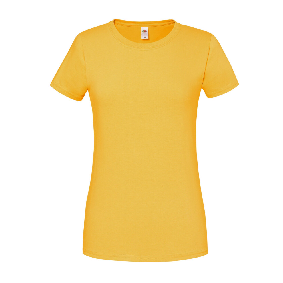 Fruit Of The Loom (Xxl, Sunflower) Womens/Ladies Premium Ringspun Cotton Lady Fit T-Shirt Multicoloured