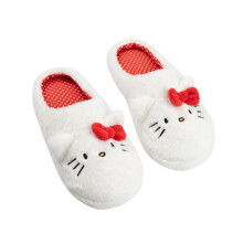 (3 UK-4 UK, White) Hello Kitty Womens/Ladies Character Face Slippers