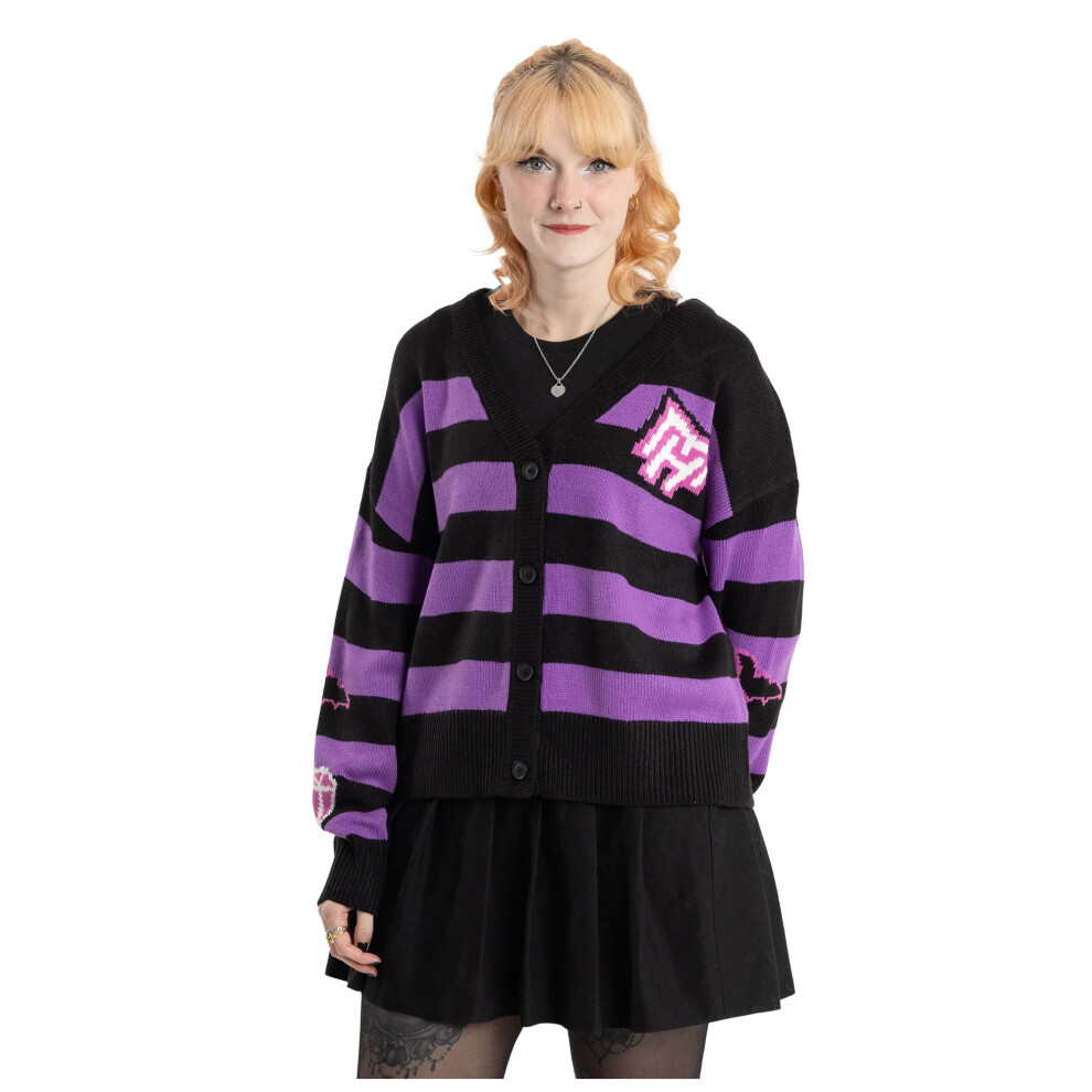 Monster High (S, Purple/Black) Womens/Ladies Alumni Cardigan Black