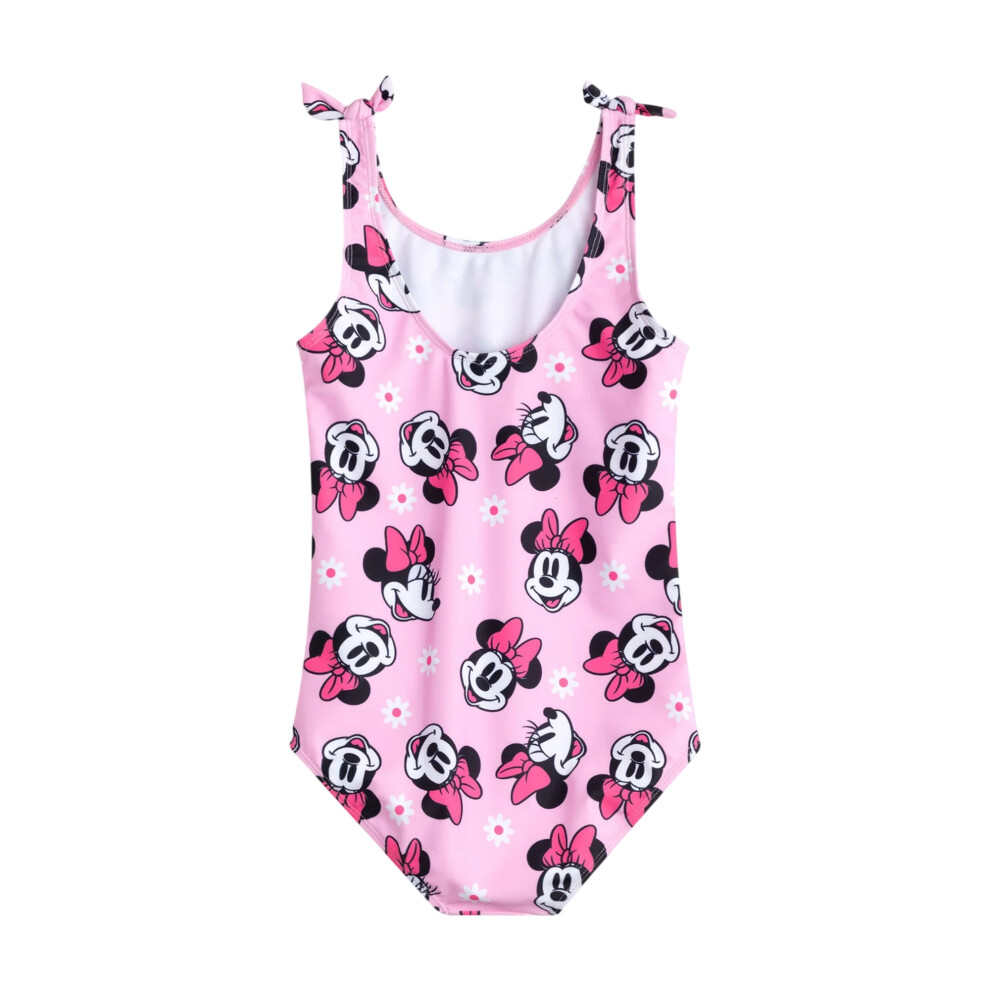 Disney (4-5 Years, Pink) Girls Minnie Mouse One Piece Swimsuit