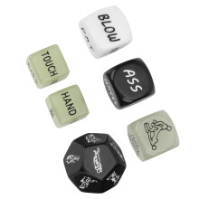 Romantic Dice Game for Couples - 6pcs Acrylic Party Toy Gift Set