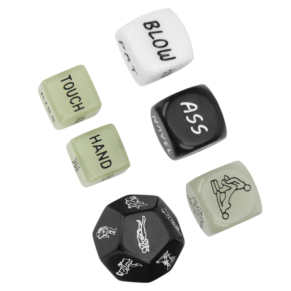 Acrylic Lover Dice Set for Couples Valentine's Day & Party Fun, 6pcs