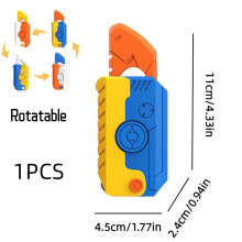 Mini Gravity Rotating Carrot Knife Plastic Toy Stress Relief Accessory Kid Gift