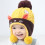 (Blue)Children Hat Autumn Winter Knitted Plush Thickened Warm Ear Protective Caps 2