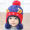 (Blue)Children Hat Autumn Winter Knitted Plush Thickened Warm Ear Protective Caps 3