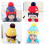 (Blue)Children Hat Autumn Winter Knitted Plush Thickened Warm Ear Protective Caps 5