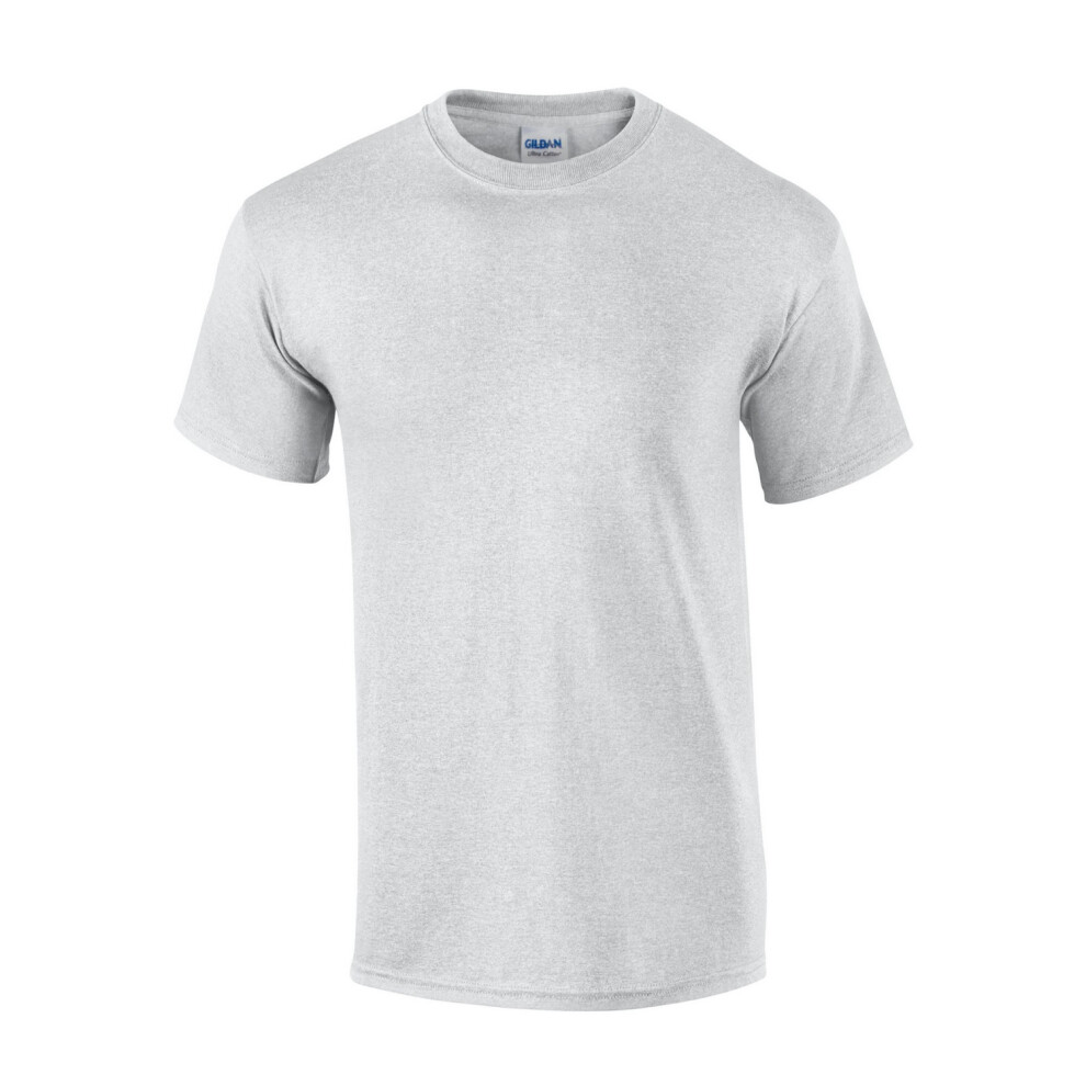 Gildan (L, Ash) Unisex Adult Ultra Cotton T-Shirt