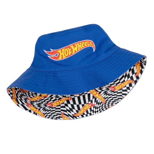 Hot Wheels Hot Wheels Mens Checkerboard Logo Reversible Bucket Hat 1