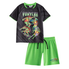 (8-9 Years, Black/Green) Teenage Mutant Ninja Turtles Boys Group Football Kit
