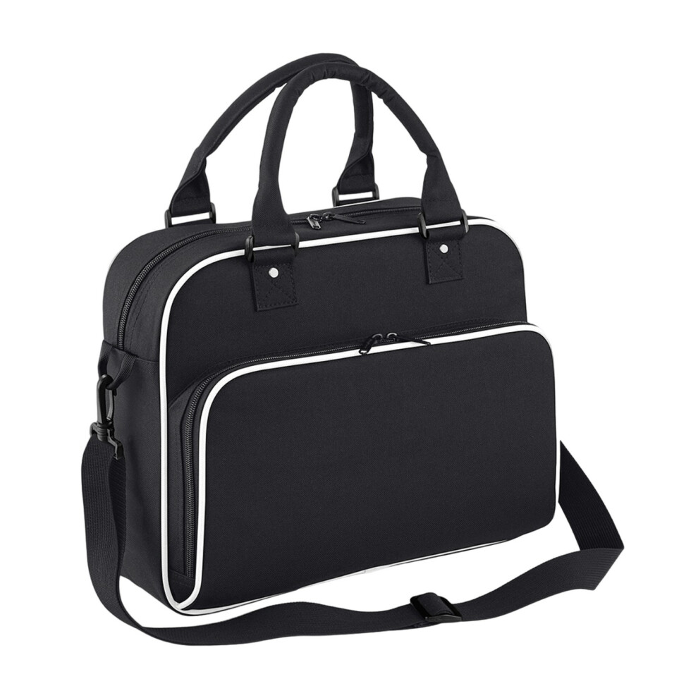 (One Size, Black/White) Bagbase Childrens/Kids Dance Contrast Piping Carry Bag