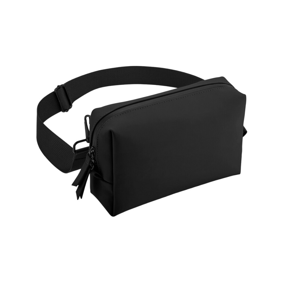 Bagbase Men's Black Matte Pu Coating Crossbody Bag In - Image 3