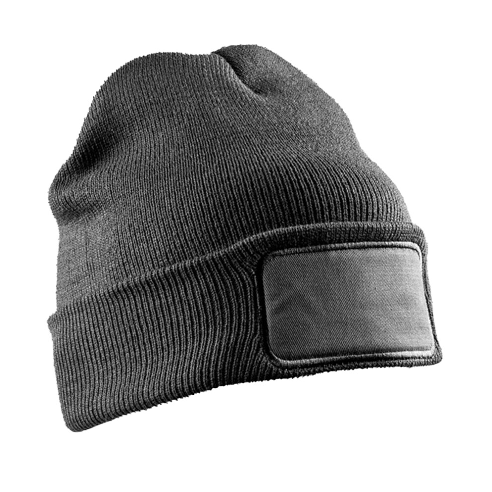 Result (One Size, Grey) Unisex Adult Double Knit Printable Beanie