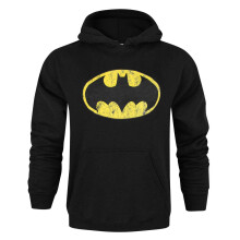 Batman Mens Distressed Logo Hoodie