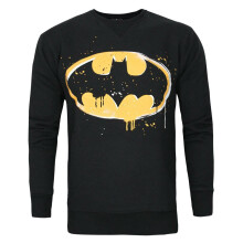 (XL, Black) Batman Mens Stencil Sweatshirt