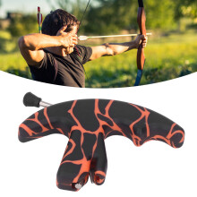 Thumb Bow Release 3-Finger Sensitive Grip Orange Outdoor Archery Tool
