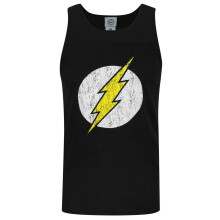 DC Comics Mens Flash Distressed Logo Vest