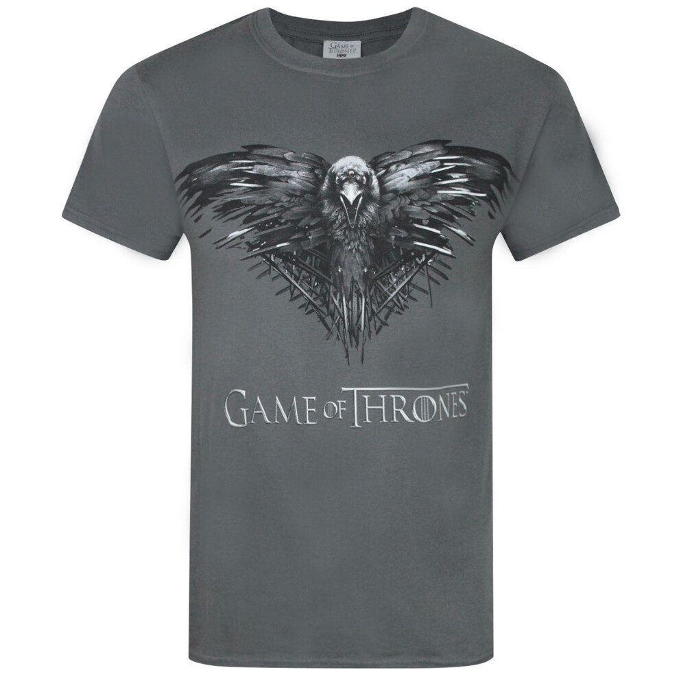 Game Of Thrones Official Mens Three Eyed Raven T-Shirt Multicoloured